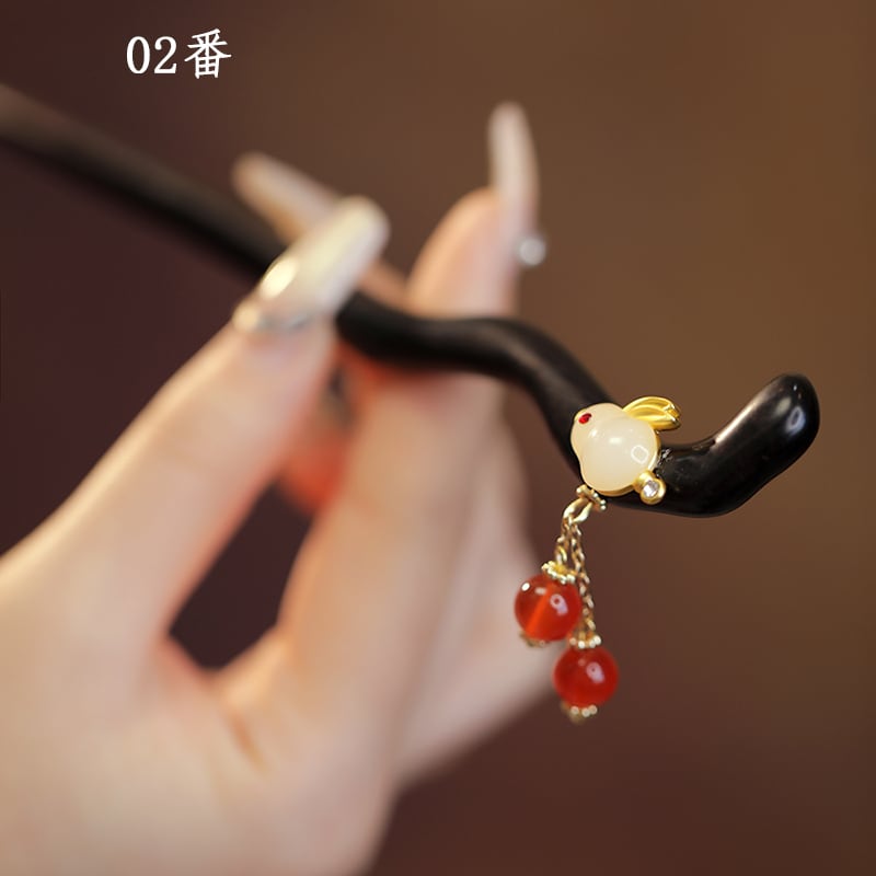 [Ma series]★China style hair ornament★1 hairpin 12 types ladies accessories fringe rabbit present birthday