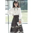 Load image into Gallery viewer, [Kaede bamboo---Kinjoyo series] ★China style setup★ 2-piece set, long-sleeved shirt + skirt, improves temperament, coming-of-age ceremony, everyday wear
