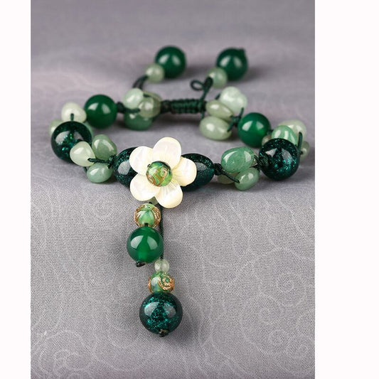 [Loulan Guest Series] ★China Style Bracelet★ Bracelet Women's Accessories Flower Green Ethnic Style