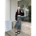 Load image into Gallery viewer, [OURI Series]★Denim Skirt★ Long Skirt Bottoms Large Size Star Star Fashionable Wear
