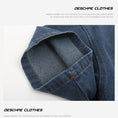 Load image into Gallery viewer, [DESCHPE Series]★Denim Shirt★ POLO Shirt Tops Unisex Men's Embroidery Alphabet Blue Blue
