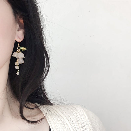 [SUZEE Series] ★Earrings★ Pair of earrings or earrings, women's accessories, lily of the valley, flowers, improves temperament