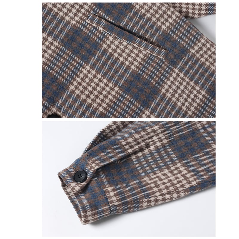 [BIGEMAN Series]★Jacket★ Outerwear 2color Unisex Men's Large Size Hooded Plaid Pattern