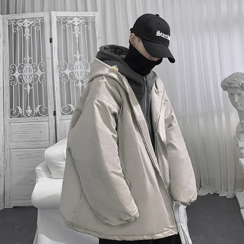 [Leonbinno Series] ★Winter Coat★ 3color Thick Warm Unisex Men's Cold Protection Faux Layered Fashion