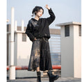 Load image into Gallery viewer, [Kyodo Series]★China style hoodie★ Tops Unisex Men's Switching Black Black Original
