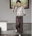 Load image into Gallery viewer, [Mingsho Series]★China style tops★ Shirt Improves temperament Improved Tang suit Loose print Retro Summer clothes
