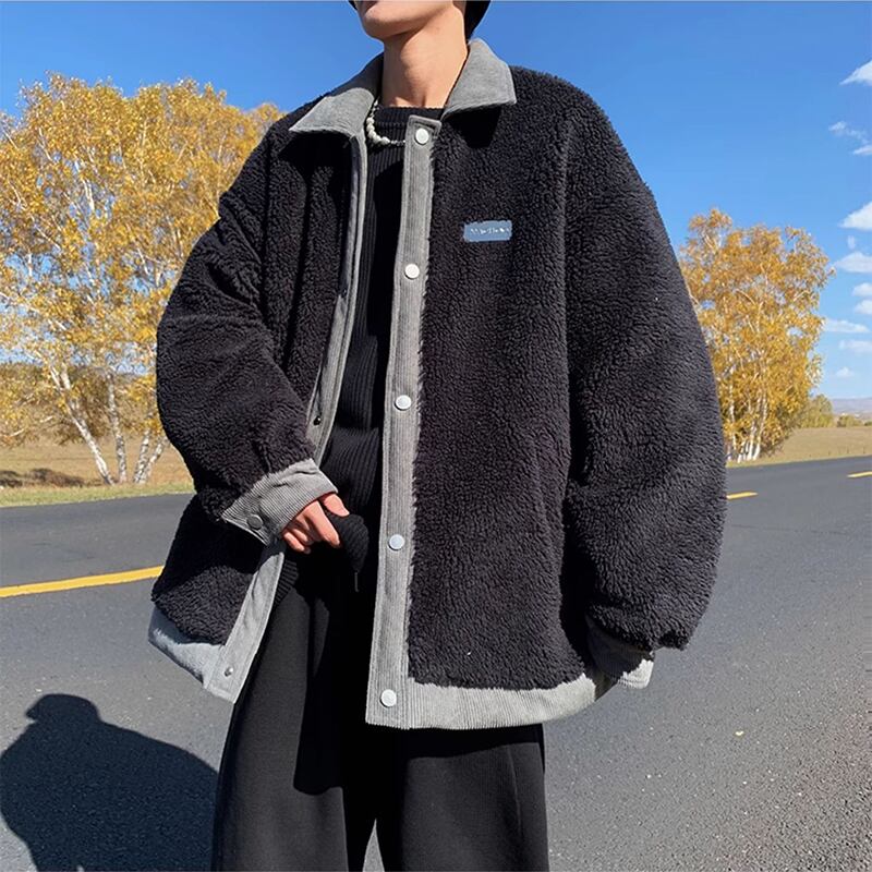 [DUFENG Series] ★Cotton Coat★ 2color Outerwear Winter Coat Unisex Men's Fashion Color Scheme White Black