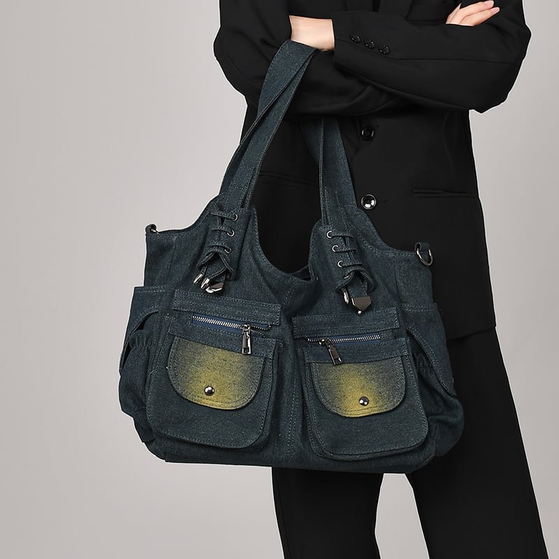 [QIANLUO Series]★Bag★ Shoulder bag, handheld, large capacity, retro, cute, date, improves your temperament, casual