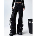 Load image into Gallery viewer, [MUYUZI Series] ★Casual Pants★ Bottoms Trousers Fashion Slimming Black Designed Cool
