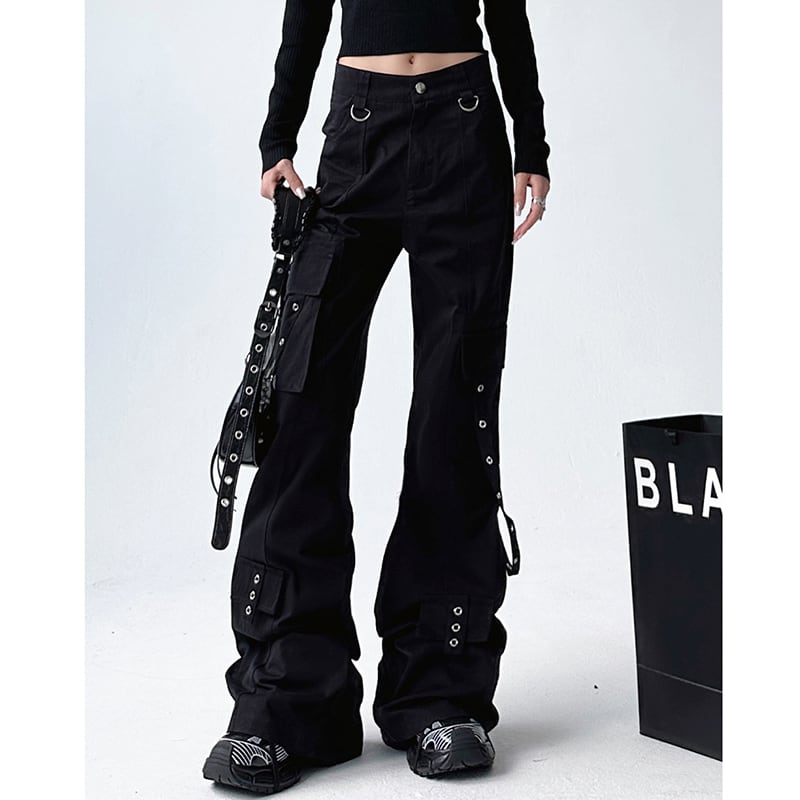 [MUYUZI Series] ★Casual Pants★ Bottoms Trousers Fashion Slimming Black Designed Cool