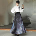 Load image into Gallery viewer, [Dust Smoke Cloud Dream---Picture Series]★China style skirt★Maki skirt, Chinese clothing, ink pattern, long length, original, cute, Hanfu skirt
