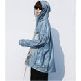 Load image into Gallery viewer, [SIN87 Series] ★UV protection★ UPF50+ Oil painting style Blue Sun protection Cooling protection Thin outerwear Loose fit Unisex Men's
