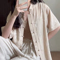 Load image into Gallery viewer, [Sakura and Bone Series]★China-style shirt★ Tops, floral pattern, improved Chinese clothes, original, improves temperament, beige
