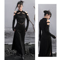 Load image into Gallery viewer, [Daiseiryusu Series] ★China style dress★ Exposed shoulders, sexy, long sleeves, design, long length, original
