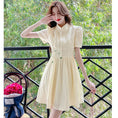 Load image into Gallery viewer, [LINXIAOXIAN Series] ★China-style dress★ Improved cheongsam dress, cute, short sleeve, summer clothes, improves temperament, wedding
