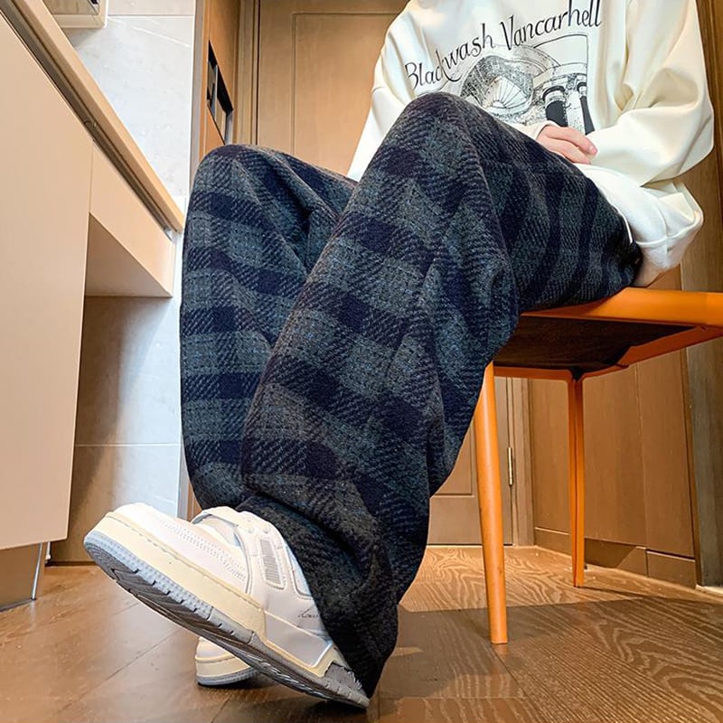 [CEXU Series]★Casual Pants★ Size M~9L 4color Bottoms Pants Unisex Men's Plaid Pattern Large Size