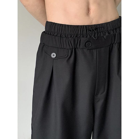 [AIMAKOU Series] ★Shorts★ Shorts 3color Unisex Men's Elastic Waist Black Brown Blue