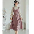 Load image into Gallery viewer, [RUOMUXI Series] ★One Piece★ 3color Fake Layered Cute Date Retro Green Brown Purple
