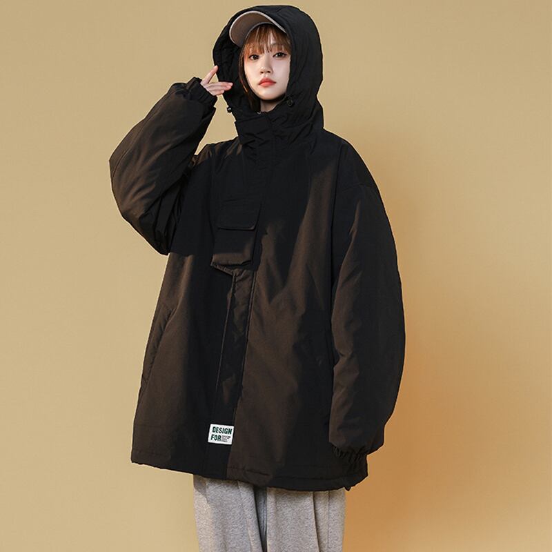 [Morimoto Series] ★Winter Coat★ 2color Thick Warm Unisex Men's Cold Protection Simple Casual Dark Gray Black