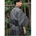 Load image into Gallery viewer, [TEKU Series]★Setup★ 2color Yukata + Obi Unisex Men's Fireworks Festival Festival Men's Set Yukata Dark Blue Gray
