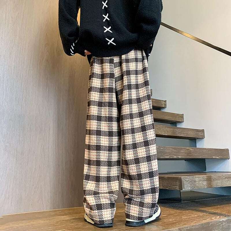 [CEXU Series]★Casual Pants★ Size M~9L 4color Bottoms Pants Unisex Men's Plaid Pattern Large Size