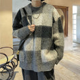 Load image into Gallery viewer, [Tetsusho Series]★Sweater★ 2color Knit Tops Unisex Men's Plaid Pattern Retro ML XL 2XL
