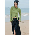 Load image into Gallery viewer, [Daiseiryusu Series] ★China style shirt★ 2color tops irregular wear thin white green white green
