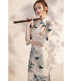 Load image into Gallery viewer, [Bacho Senko Series] ★Cheongsam dress★ Dress, long length, butterfly, elegant, large size, slim
