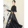 Load image into Gallery viewer, [BAIRIMENG Series]★Chinese style skirt★ Skirt Bottoms Hanfu skirt Black Black
