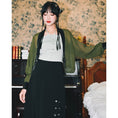 Load image into Gallery viewer, [Kokaisha---Kiritoki Series] ★China style outerwear★ 2color happi coat original chiffon black green SML
