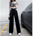 Load image into Gallery viewer, [Tachisho acid series]★Casual pants★Bottoms, slimming, high-looking design, easy to match, black, black
