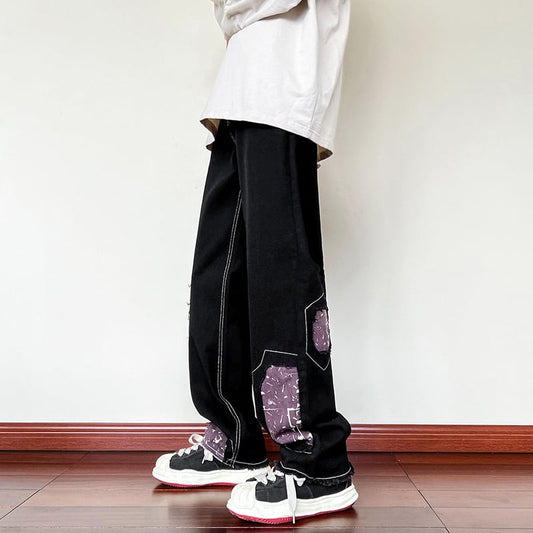 [Men's Series]★Casual Pants★ 2color Bottoms Unisex Men's Switching Large Size Slimming