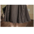 Load image into Gallery viewer, [DACHENGZI Series] ★Dress with tie★ Faux layered dress Vertical striped striped pattern Cute
