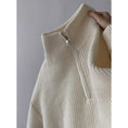 Load image into Gallery viewer, [Han Rishin Series] ★Sweater★ 4color Knit Tops Unisex Men's High Neck Zippered Simple
