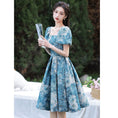 Load image into Gallery viewer, [MILA Series] ★Party Dress★ One Piece Oil Painting Style Coming of Age Ceremony Photography Wedding Blue Blue 7 Sizes
