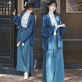 Load image into Gallery viewer, [MINZU Series]★Chinese style setup★ 3-piece set Camisole + Happi coat + Trousers Chinese clothes Blue Blue
