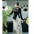 Load image into Gallery viewer, [Ink Year Flower Series] ★Chinese style setup★ 2-piece set Ink pattern, slimming, Chinese clothes, date, SML, commuting, photography
