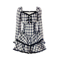 Load image into Gallery viewer, [Series] ★Checked dress★ Super cute ribbon slimming ladies fashion lolita SML black and white
