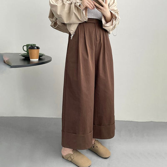 [Tenkawa Series] ★Casual Pants★ 3color Pants Bottoms Plain Simple Easy to Match Coffee Color Khaki Brown Navy