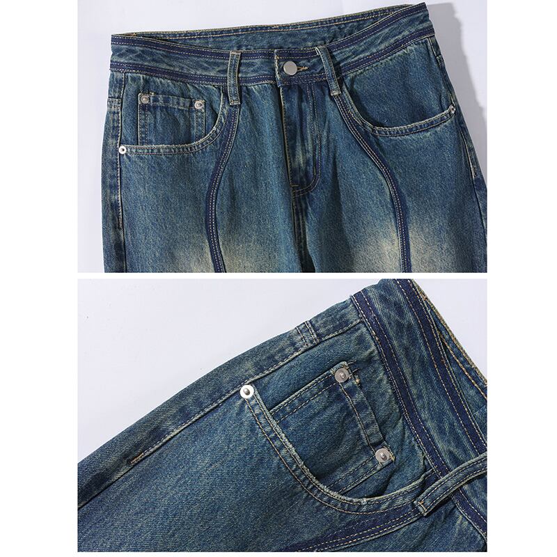 [BIGEMAN series] ★Denim pants★ Bottoms pants men's large size gradation blue blue