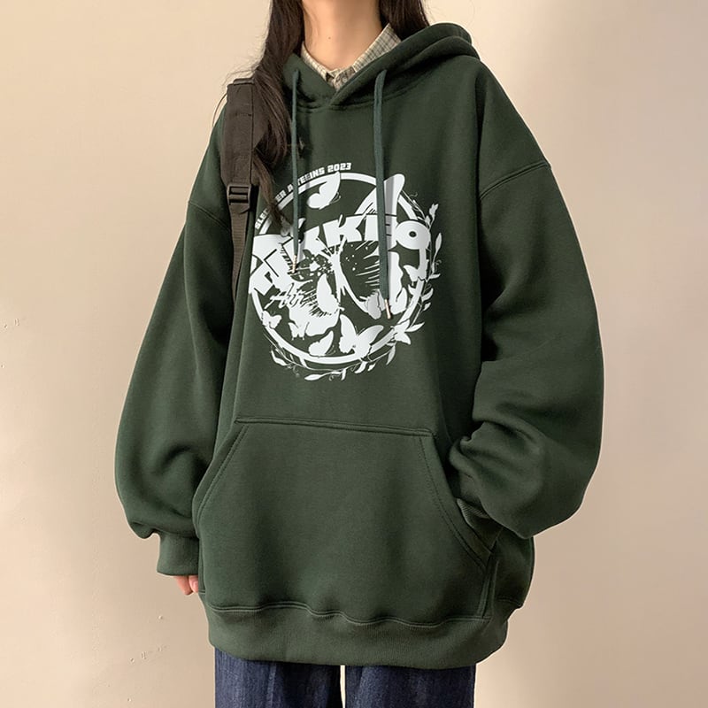 [GEBOXUAN Series] ★Parker★ Fleece lining 3color tops thick unisex men's cute green black apricot