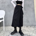 Load image into Gallery viewer, [Modern People Series]★Culotte Skirt★ Fake Layered Harajuku Style Plain Black Black SM Fashion
