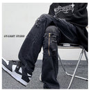 [DULAIEN Series] ★Denim Pants★ Casual Pants 2color Unisex Men's Large Size Unique