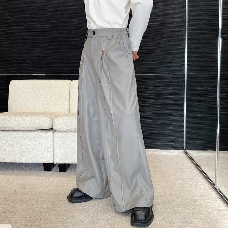 [Image Series] ★Casual Pants★ 2color Bottoms Unisex Men's Black Gray Loose