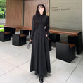 Load image into Gallery viewer, [Dong Xiaojie Series] ★China style dress★ Long length, large size, slimming, black, black
