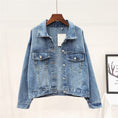 Load image into Gallery viewer, [ZHENLINA series] ★China style jacket★ Ethnic style denim jacket outerwear casual unique cute blue blue
