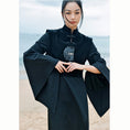 Load image into Gallery viewer, [Da Qinglong Shu Series] ★Chinese style dress★ Fake layered Chinese clothing slimming black black original
