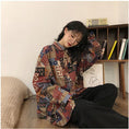 Gallery viewerに画像を読み込む, 【YOUZIシリーズ】★レトロ シャツ★ 長袖シャツ トップス プリント レトロ S M L XL ゆったり 合わせやすい 薄い
