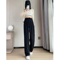 Load image into Gallery viewer, [Women's University 18 Series] ★China style pants★ 2color bottoms casual pants China button black black
