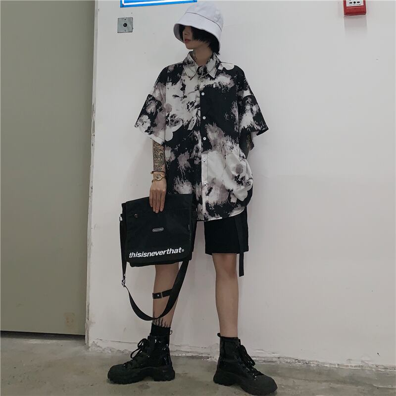 [Demon King Series]★Shirt★ Tops Printed Ins Style Fashion Summer Unisex Costume Couple Clothes Men's